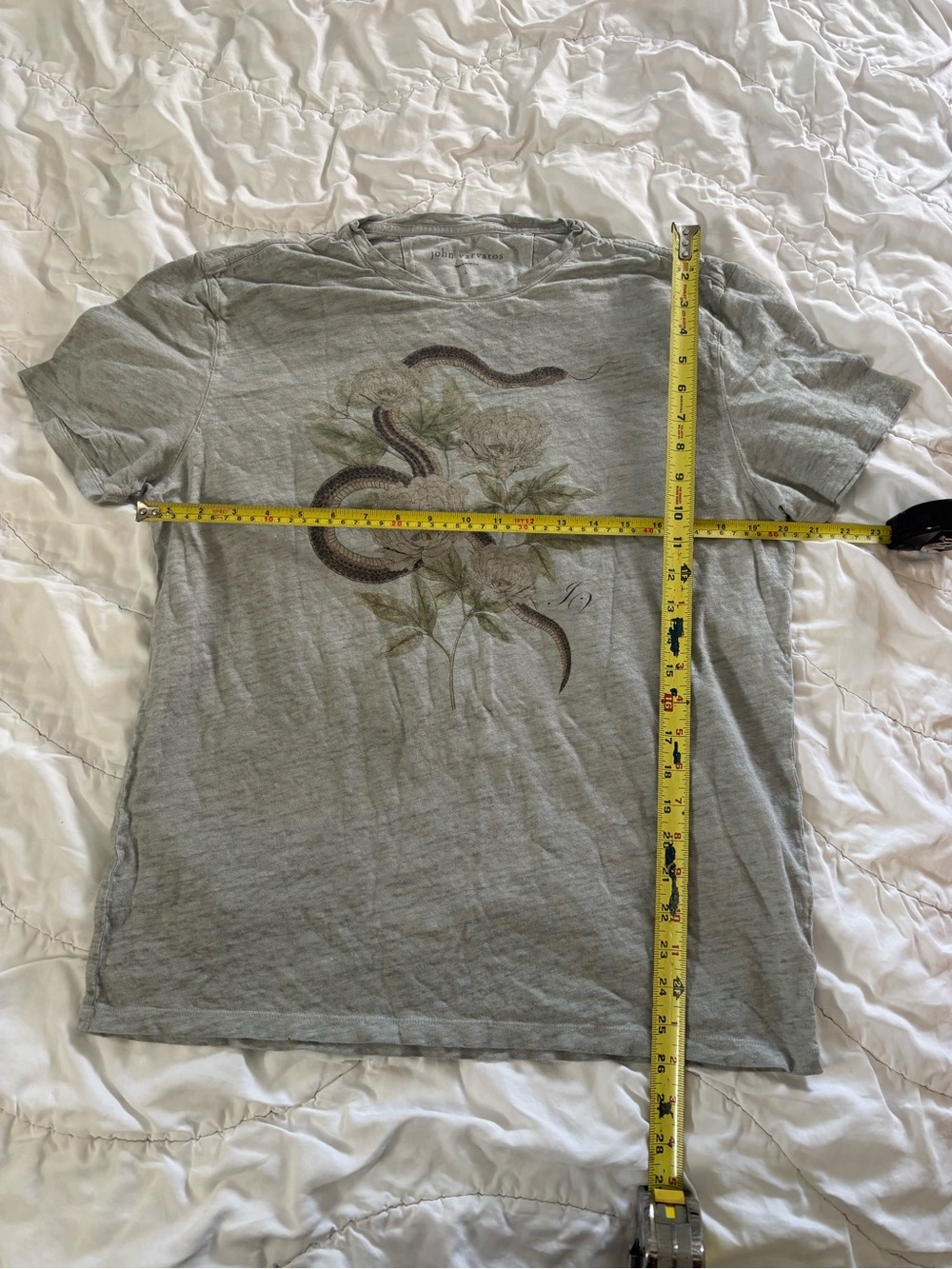 John Varvatos Snake & Floral Graphic T-Shirt